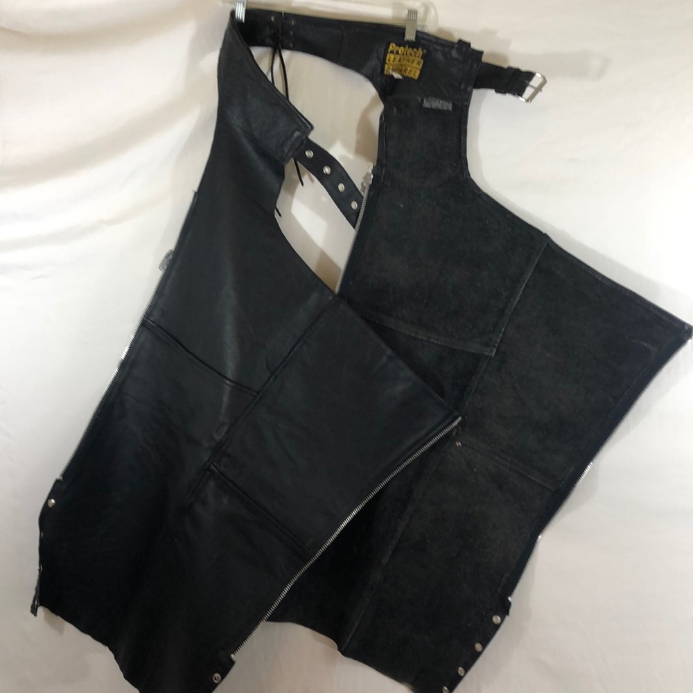 Men’s Black Leather Chaps